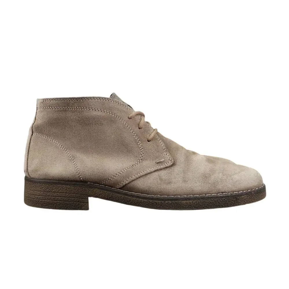 Calibrate Shoes Mens 9 Chukka Boots Leather Classic Lace Up Mid Lifestyle Brown
